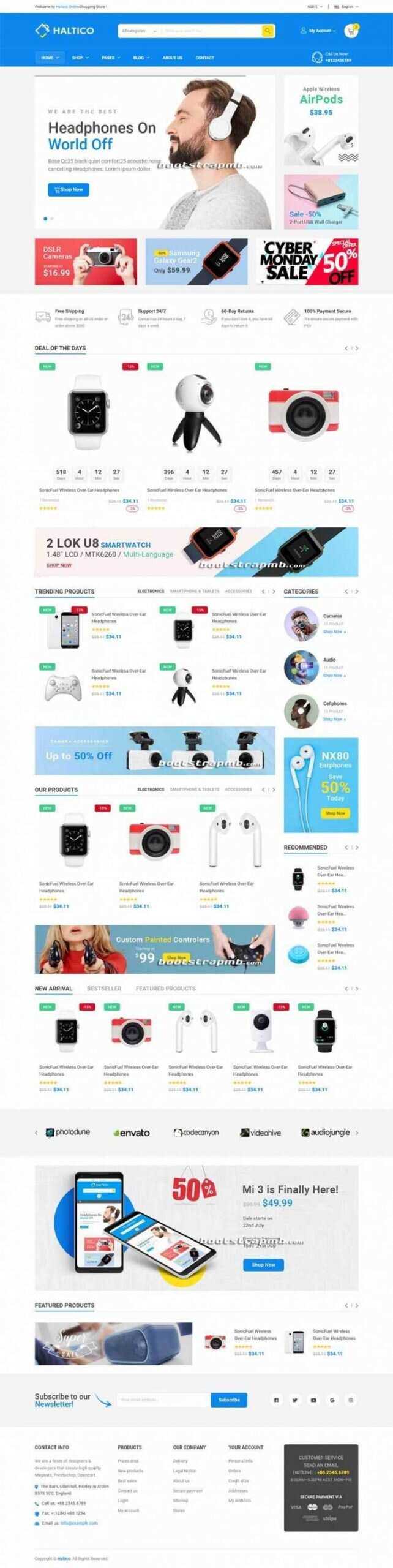 蓝色Bootstrap4大型响应式数码产品设备商城冒泡网-中创网-项目资源网-资源之家-项目资源网-资源之家-副业项目-手机搬砖-中创网-无货源电商-创业项目-抖音工具箱-搬砖项目-网络赚钱网创矩阵局-网赚冒泡网-福缘网-中创网-知识街网站