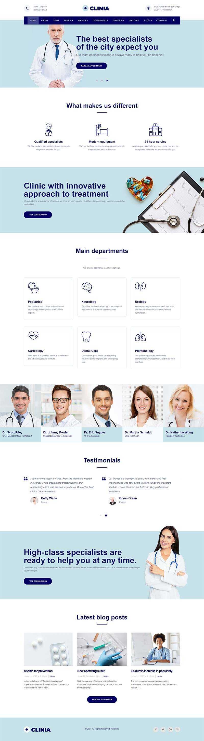 bootstrap蓝色医疗诊所服务网站HTML5模板冒泡网-中创网-项目资源网-资源之家-项目资源网-资源之家-副业项目-手机搬砖-中创网-无货源电商-创业项目-抖音工具箱-搬砖项目-网络赚钱网创矩阵局-网赚冒泡网-福缘网-中创网-知识街网站