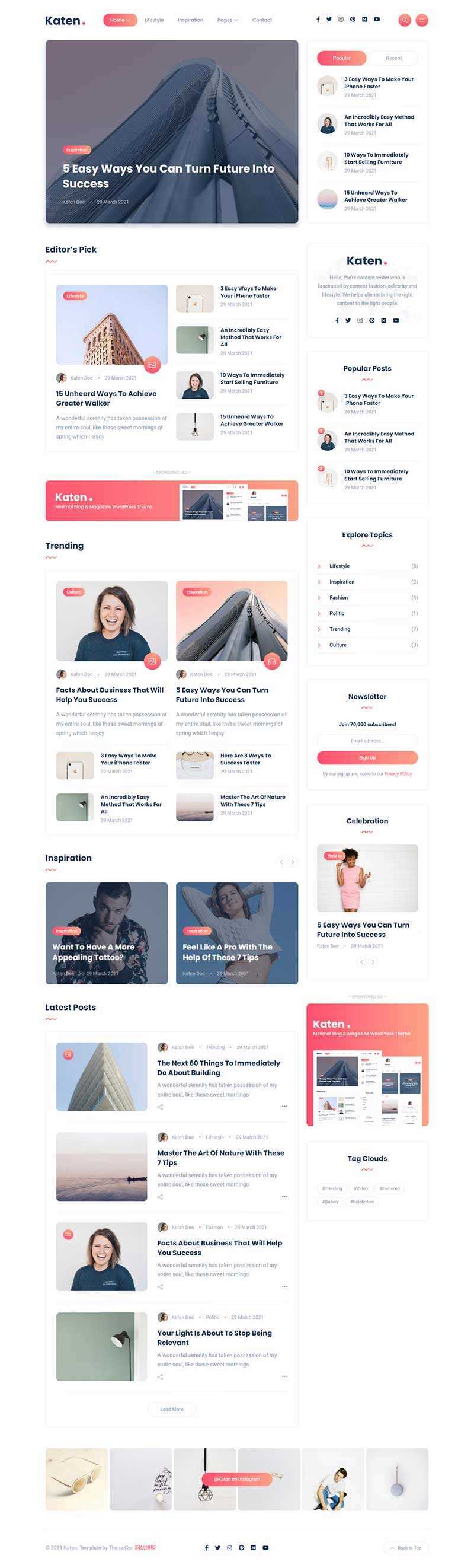 bootstrap响应式博客和杂志HTML模板冒泡网-中创网-项目资源网-资源之家-项目资源网-资源之家-副业项目-手机搬砖-中创网-无货源电商-创业项目-抖音工具箱-搬砖项目-网络赚钱网创矩阵局-网赚冒泡网-福缘网-中创网-知识街网站