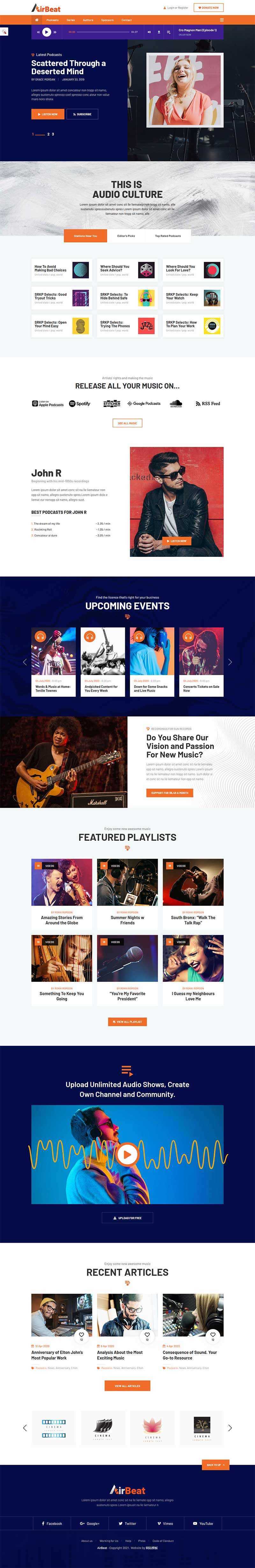 响应式多用途音频试听，音乐博客网站HTML模板冒泡网-中创网-项目资源网-资源之家-项目资源网-资源之家-副业项目-手机搬砖-中创网-无货源电商-创业项目-抖音工具箱-搬砖项目-网络赚钱网创矩阵局-网赚冒泡网-福缘网-中创网-知识街网站