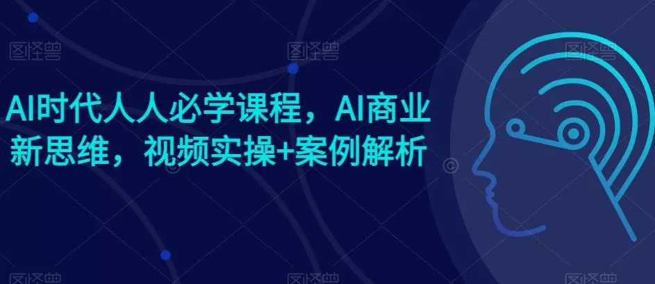 AI时代人人必学课程,AI商业新思维,视频实操+案例解析【赠AI商业爆款案例】-网创项目孵化中心 AI时代人人必学课程,AI商业新思维,视频实操+案例解析【赠AI商业爆款案例】-网创项目孵化中心