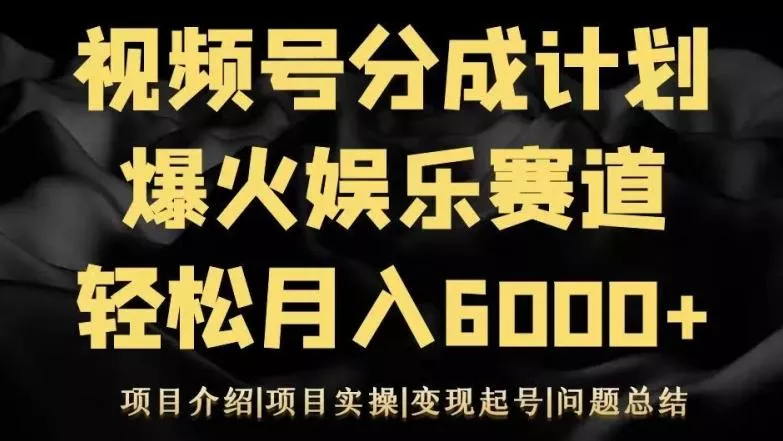 视频号创作分成计划之娱乐赛道轻松日入500+创业-网创-互联网创业-福缘论坛-冒泡网赚-中赚网-短视频等网络赚钱课程-免费分享网络创业项目-聚合知识付费VIP创业课程网创项目孵化中心