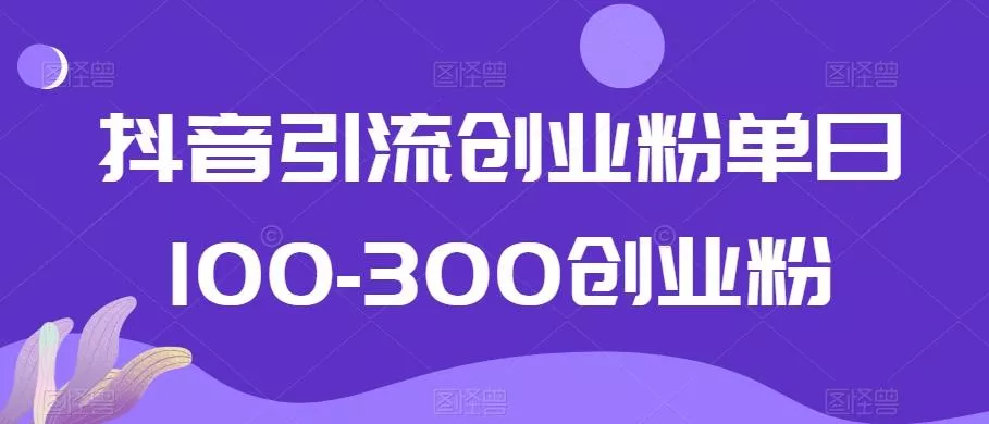 抖音引流创业粉单日100-300创业粉【揭秘】创业-网创-互联网创业-福缘论坛-冒泡网赚-中赚网-短视频等网络赚钱课程-免费分享网络创业项目-聚合知识付费VIP创业课程网创项目孵化中心