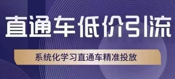 直通车低价引流课，系统化学习直通车精准投放创业-网创-互联网创业-福缘论坛-冒泡网赚-中赚网-短视频等网络赚钱课程-免费分享网络创业项目-聚合知识付费VIP创业课程网创项目孵化中心