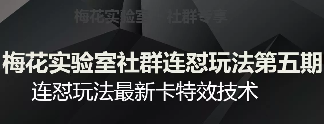 梅花实验室社群连怼玩法第五期,视频号连怼玩法最新卡特效技术-网创项目孵化中心 梅花实验室社群连怼玩法第五期,视频号连怼玩法最新卡特效技术-网创项目孵化中心