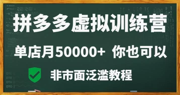 拼多多虚拟电商训练营月入30000+你也行,暴利稳定长久,副业首选-网创项目孵化中心 拼多多虚拟电商训练营月入30000+你也行,暴利稳定长久,副业首选-网创项目孵化中心