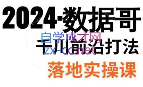 数据哥·2024年千川前沿打法落地实操课创业-网创-互联网创业-福缘论坛-冒泡网赚-中赚网-短视频等网络赚钱课程-免费分享网络创业项目-聚合知识付费VIP创业课程网创项目孵化中心
