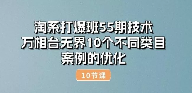 淘系打爆班55期技术:万相台无界10个不同类目案例的优化(10节)-网创项目孵化中心 淘系打爆班55期技术:万相台无界10个不同类目案例的优化(10节)-网创项目孵化中心