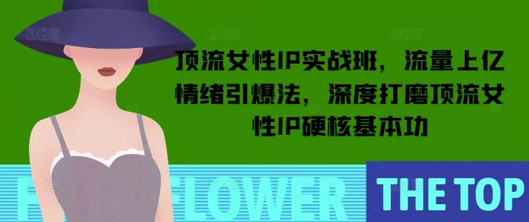顶流女性IP实战班,流量上亿情绪引爆法,深度打磨顶流女性IP硬核基本功-网创项目孵化中心 顶流女性IP实战班,流量上亿情绪引爆法,深度打磨顶流女性IP硬核基本功-网创项目孵化中心