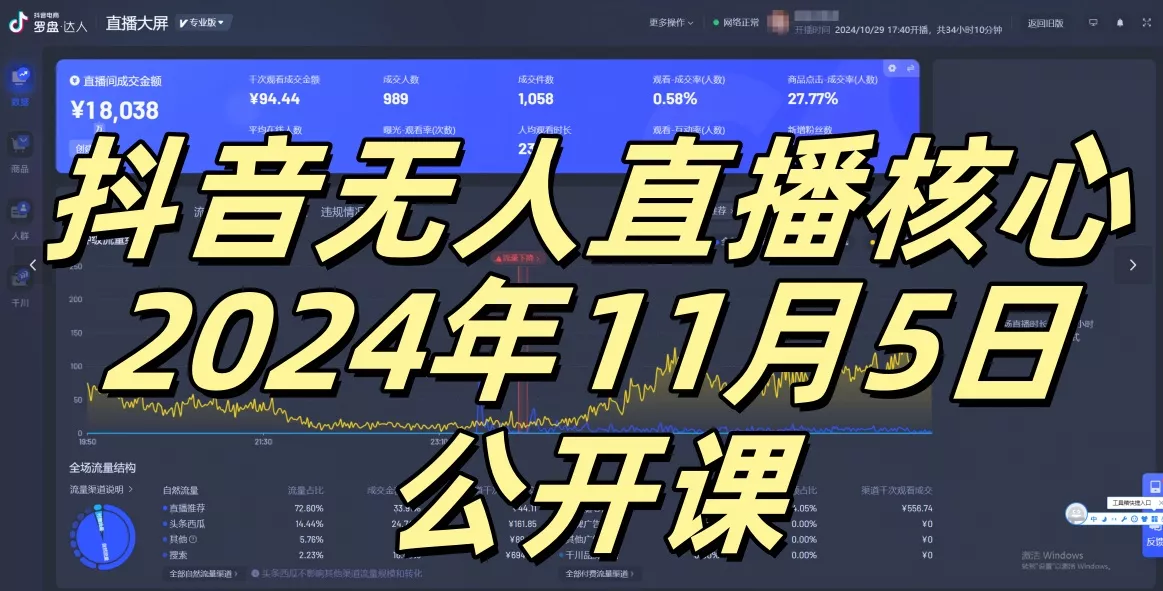 抖音无人直播核心公开课,咸鱼翻身小白可做带有睡后收入月入过万太简单【揭秘】-网创项目孵化中心 抖音无人直播核心公开课,咸鱼翻身小白可做带有睡后收入月入过万太简单【揭秘】-网创项目孵化中心