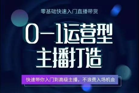 0-1运营型主播打造,快速带你入门高级主播,不浪费入场机会-网创项目孵化中心 0-1运营型主播打造,快速带你入门高级主播,不浪费入场机会-网创项目孵化中心
