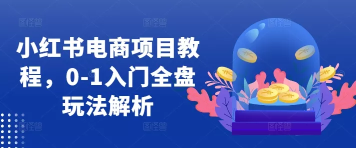小红书电商项目教程,0-1入门全盘玩法解析-网创项目孵化中心 小红书电商项目教程,0-1入门全盘玩法解析-网创项目孵化中心