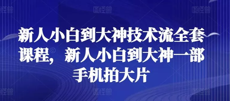 新人小白到大神技术流全套课程,新人小白到大神一部手机拍大片-网创项目孵化中心 新人小白到大神技术流全套课程,新人小白到大神一部手机拍大片-网创项目孵化中心