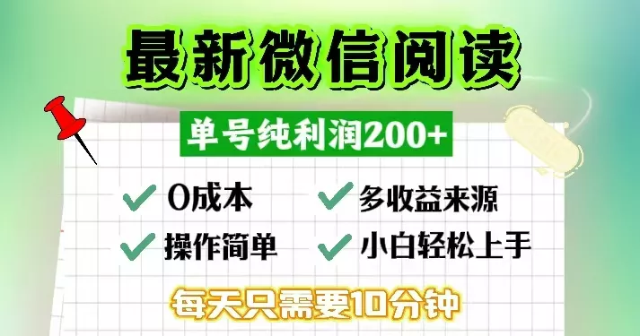 微信阅读最新玩法，每天十分钟，单号一天200+，简单0零成本，当日提现创业-网创-互联网创业-福缘论坛-冒泡网赚-中赚网-短视频等网络赚钱课程-免费分享网络创业项目-聚合知识付费VIP创业课程网创项目孵化中心