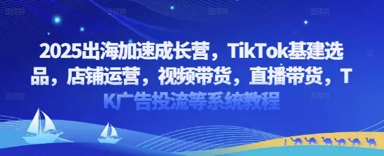 2025出海加速成长营，TikTok基建选品，店铺运营，视频带货，直播带货，TK广告投流等系统教程创业-网创-互联网创业-福缘论坛-冒泡网赚-中赚网-短视频等网络赚钱课程-免费分享网络创业项目-聚合知识付费VIP创业课程网创项目孵化中心