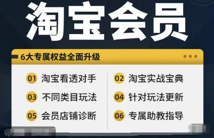 淘宝会员【淘宝所有课程,全面分析对手】,初级到高手全系实战宝典-网创项目孵化中心 淘宝会员【淘宝所有课程,全面分析对手】,初级到高手全系实战宝典-网创项目孵化中心