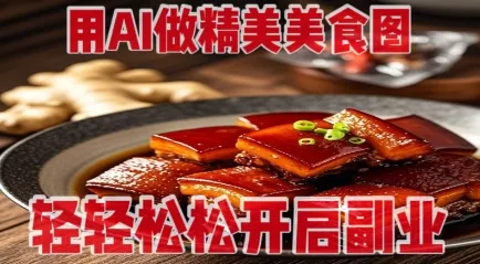 用AI做精美美食图，无需专业设备拍摄，轻轻松松开启副业创业-网创-互联网创业-福缘论坛-冒泡网赚-中赚网-短视频等网络赚钱课程-免费分享网络创业项目-聚合知识付费VIP创业课程网创项目孵化中心