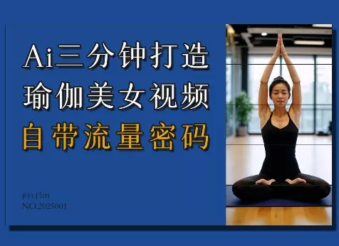 Ai3分钟打造瑜伽美女视频,自带流量密码-网创项目孵化中心 Ai3分钟打造瑜伽美女视频,自带流量密码-网创项目孵化中心