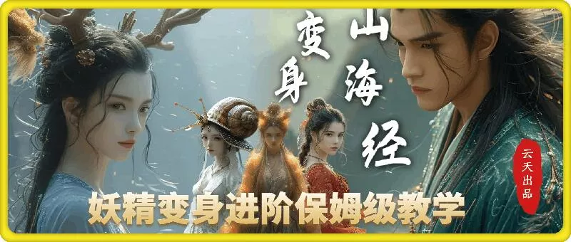 云天AI山海经变身视频教程，妖精变身进阶保姆级教学创业-网创-互联网创业-福缘论坛-冒泡网赚-中赚网-短视频等网络赚钱课程-免费分享网络创业项目-聚合知识付费VIP创业课程网创项目孵化中心