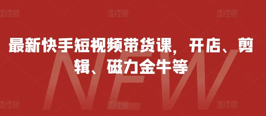 最新快手短视频带货课,开店、剪辑、磁力金牛等-网创项目孵化中心 最新快手短视频带货课,开店、剪辑、磁力金牛等-网创项目孵化中心