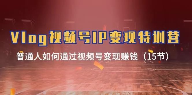 Vlog 视频号IP变现特训营，普通人如何通过视频号变现赚钱(15节创业-网创-互联网创业-福缘论坛-冒泡网赚-中赚网-短视频等网络赚钱课程-免费分享网络创业项目-聚合知识付费VIP创业课程网创项目孵化中心