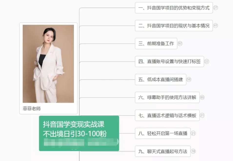 抖音国学变现项目:不出境日引30-100粉实战课程创业-网创-互联网创业-福缘论坛-冒泡网赚-中赚网-短视频等网络赚钱课程-免费分享网络创业项目-聚合知识付费VIP创业课程网创项目孵化中心
