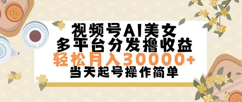 视频号AI美女，轻松月入30000+,操作简单轻松上手创业-网创-互联网创业-福缘论坛-冒泡网赚-中赚网-短视频等网络赚钱课程-免费分享网络创业项目-聚合知识付费VIP创业课程网创项目孵化中心