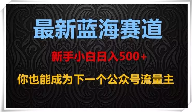 最新蓝海赛道,新手小白日入500+,你也能成为下一个公众号流量主【揭秘】-网创项目孵化中心 最新蓝海赛道,新手小白日入500+,你也能成为下一个公众号流量主【揭秘】-网创项目孵化中心