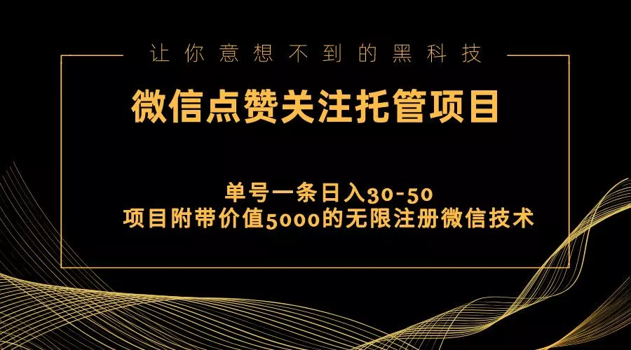 视频号托管点赞关注，单微信30-50元，附带价值5000无限注册微信技术创业-网创-互联网创业-福缘论坛-冒泡网赚-中赚网-短视频等网络赚钱课程-免费分享网络创业项目-聚合知识付费VIP创业课程网创项目孵化中心