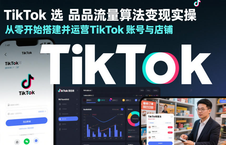 TikTok选品流量算法变现实操，从零开始搭建并运营TikTok账号与店铺冒泡网-中创网-项目资源网-资源之家-项目资源网-资源之家-副业项目-手机搬砖-中创网-无货源电商-创业项目-抖音工具箱-搬砖项目-网络赚钱网创矩阵局-网赚冒泡网-福缘网-中创网-知识街网站