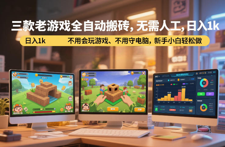 三款老游戏全自动搬砖，无需人工，日入1k，不用会玩游戏、不用守电脑，新手小白轻松做【揭秘】冒泡网-中创网-项目资源网-资源之家-项目资源网-资源之家-副业项目-手机搬砖-中创网-无货源电商-创业项目-抖音工具箱-搬砖项目-网络赚钱网创矩阵局-网赚冒泡网-福缘网-中创网-知识街网站