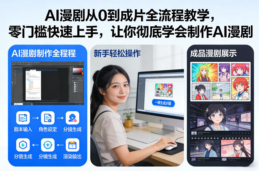 AI漫剧从0到成片全流程教学，零门槛快速上手，让你彻底学会制作AI漫剧【保姆级教程】冒泡网-中创网-项目资源网-资源之家-项目资源网-资源之家-副业项目-手机搬砖-中创网-无货源电商-创业项目-抖音工具箱-搬砖项目-网络赚钱网创矩阵局-网赚冒泡网-福缘网-中创网-知识街网站