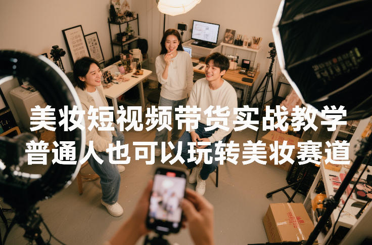 美妆短视频带货实战教学，普通人也可以玩转美妆赛道冒泡网-中创网-项目资源网-资源之家-项目资源网-资源之家-副业项目-手机搬砖-中创网-无货源电商-创业项目-抖音工具箱-搬砖项目-网络赚钱网创矩阵局-网赚冒泡网-福缘网-中创网-知识街网站